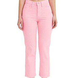 Levi's Wedgie Straight Pink Corduroy Pant Orchid Pink Sz 10 Short NWT